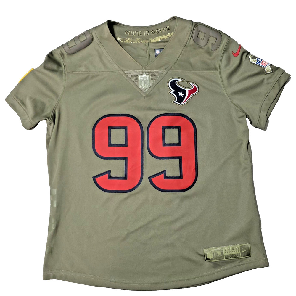 Nike J.J. Watt Houston Texans Salute to Service Jersey Men's Medium Olive Green